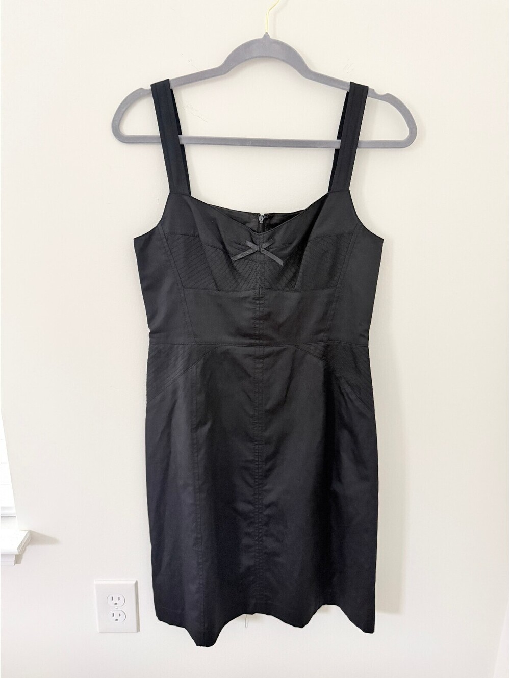 Banana Republic Black Satin Corset Bustier Dress Size 6 Y2K